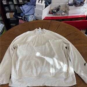 Fabletics Men's Cream Zip-Up Sweater